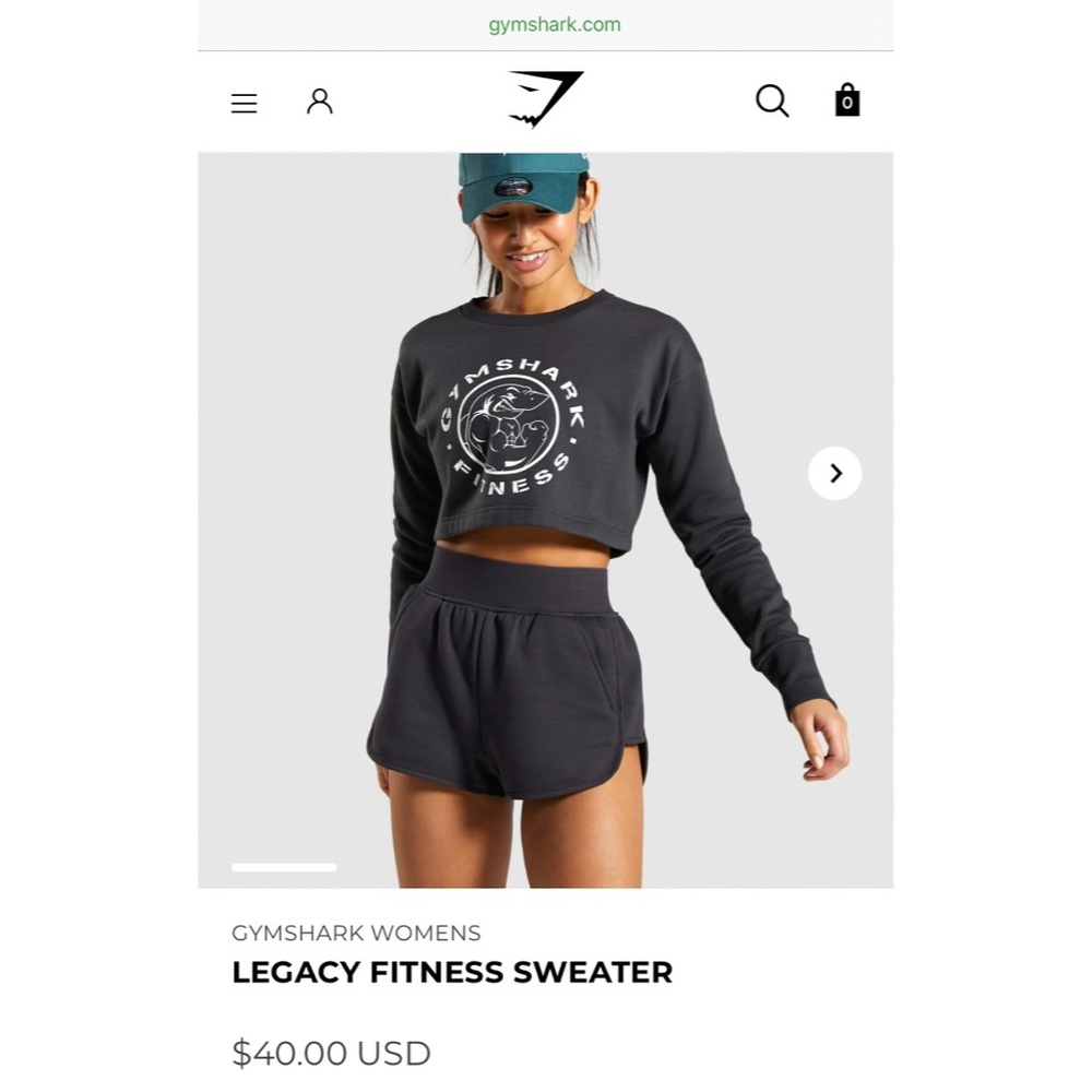 Gymshark Legacy Fitness Cropped Sweater